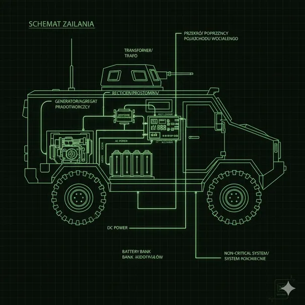 Schemat zasilania pojazdu specjalnego